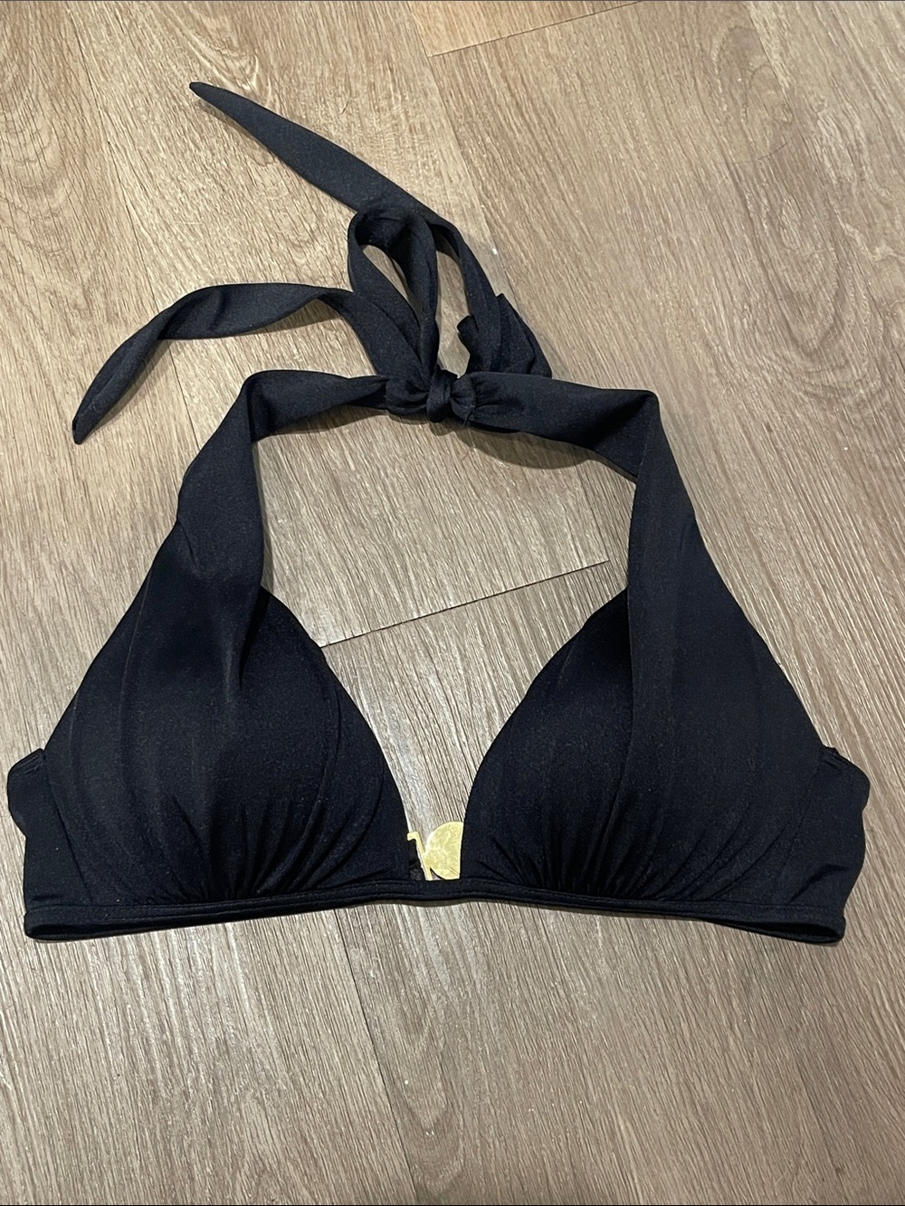 Victoria's Secret Black Halter Bikini Top
